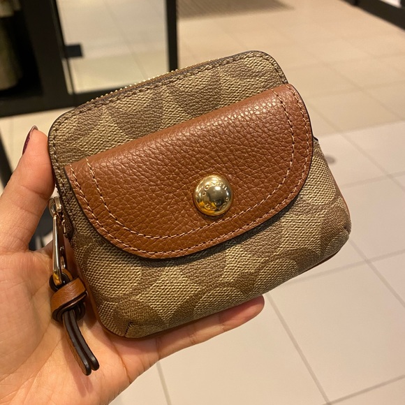 Coach Accessories - Coach Pennie Card Case In Signature Canvas